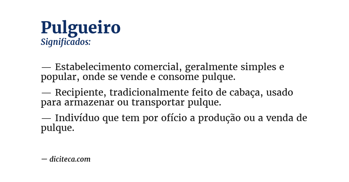 Significado de pulgueiro