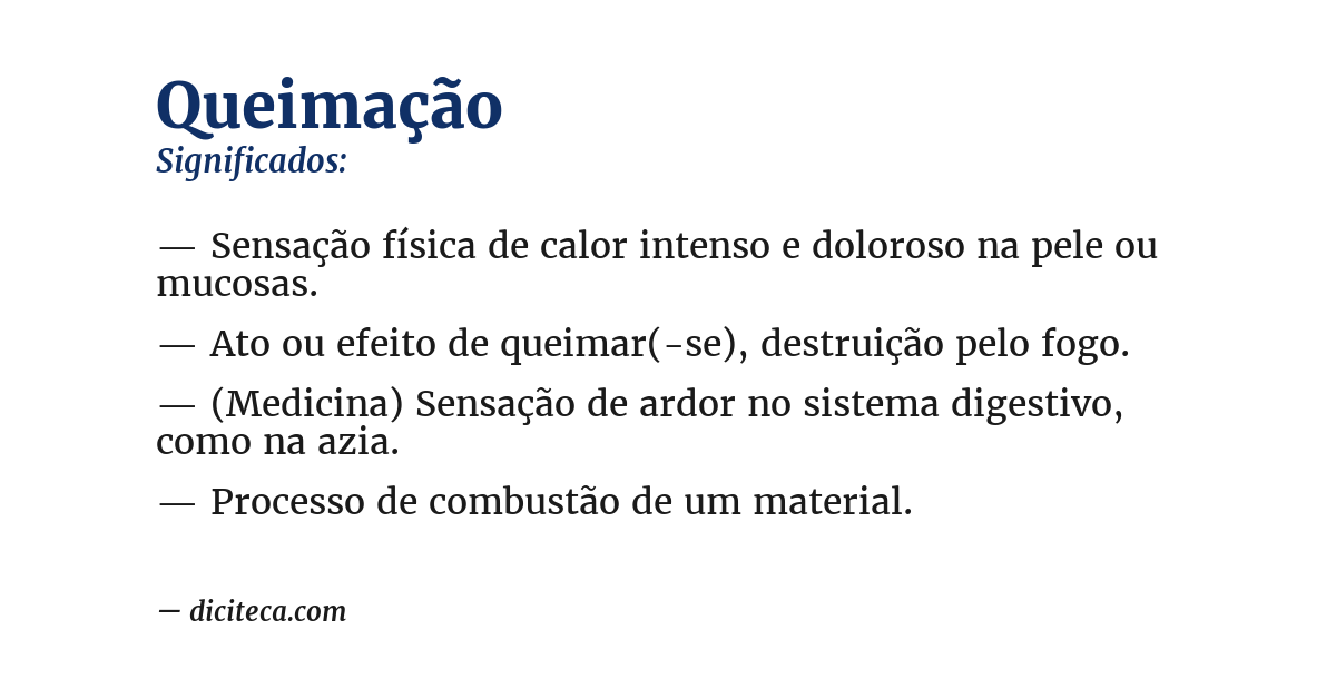 Significado de queimação