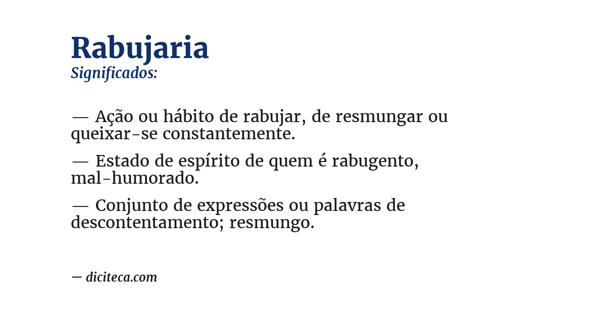Significado de rabujaria