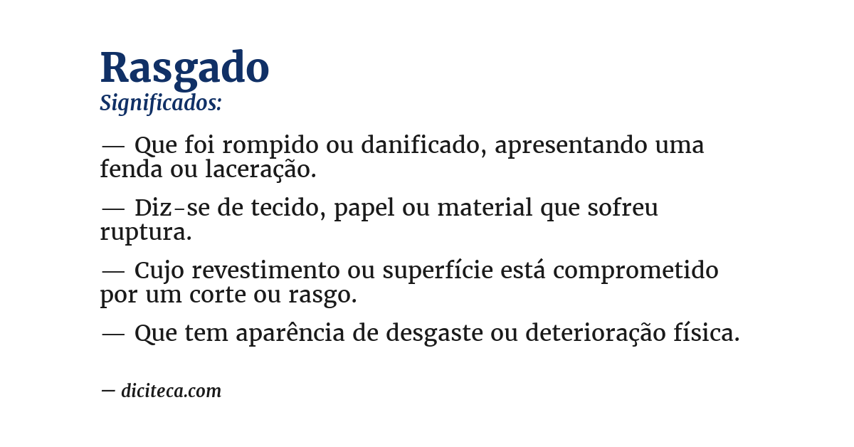 Significado de rasgado