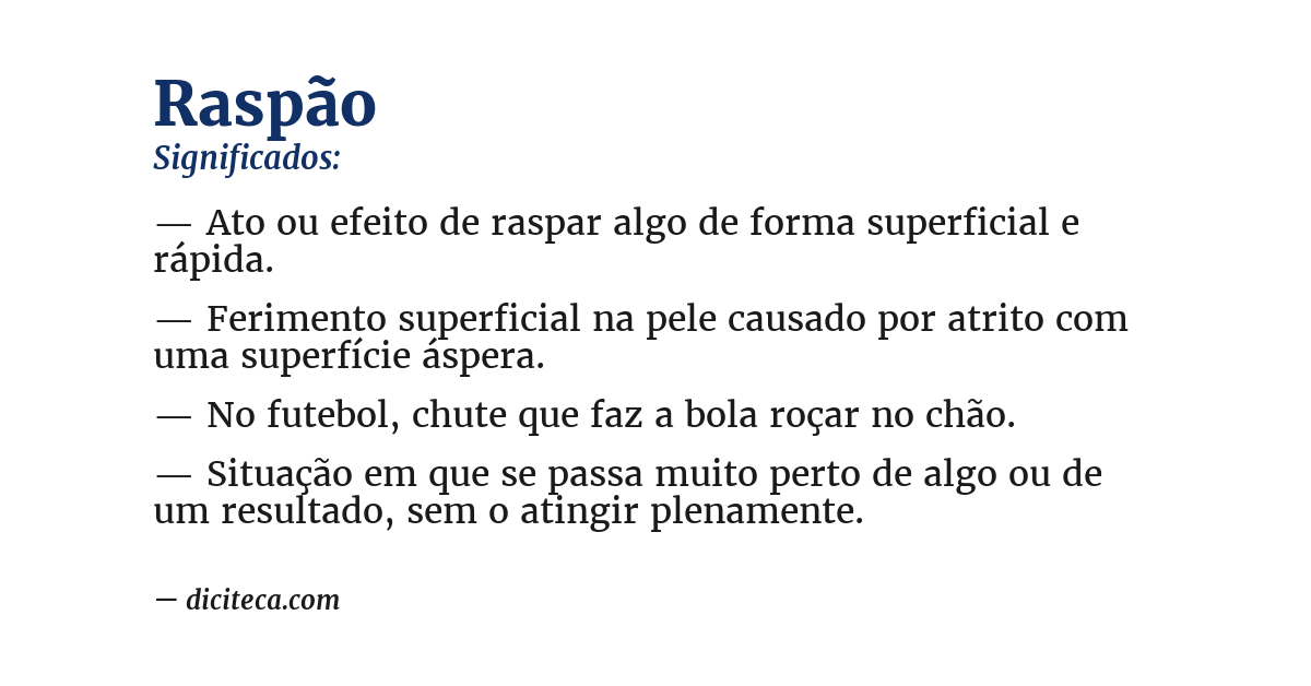 Significado de raspão