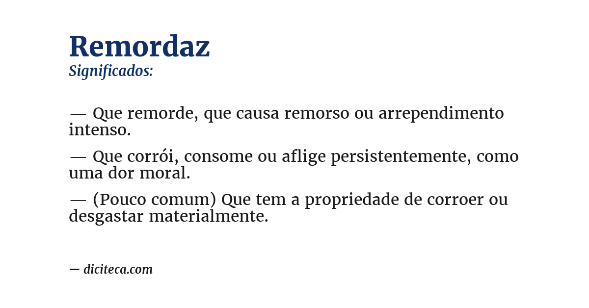 Significado de remordaz