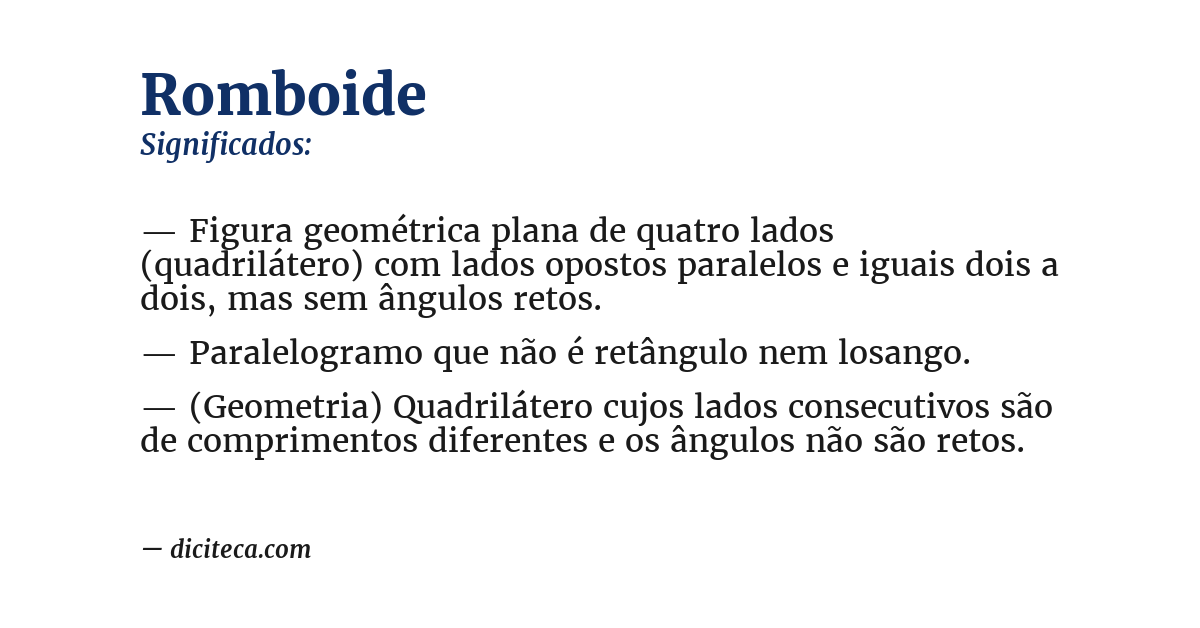 Significado de romboide