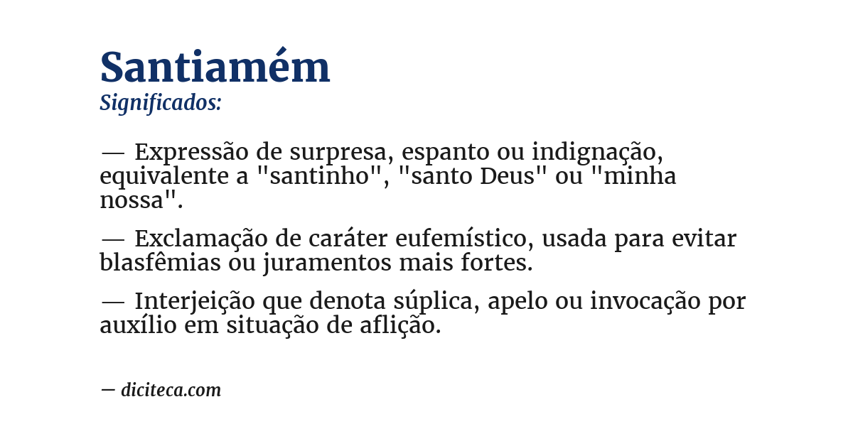 Significado de santiamém