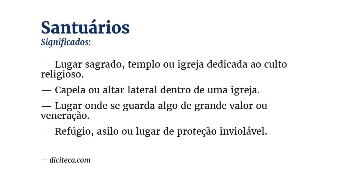 Significado de santuários