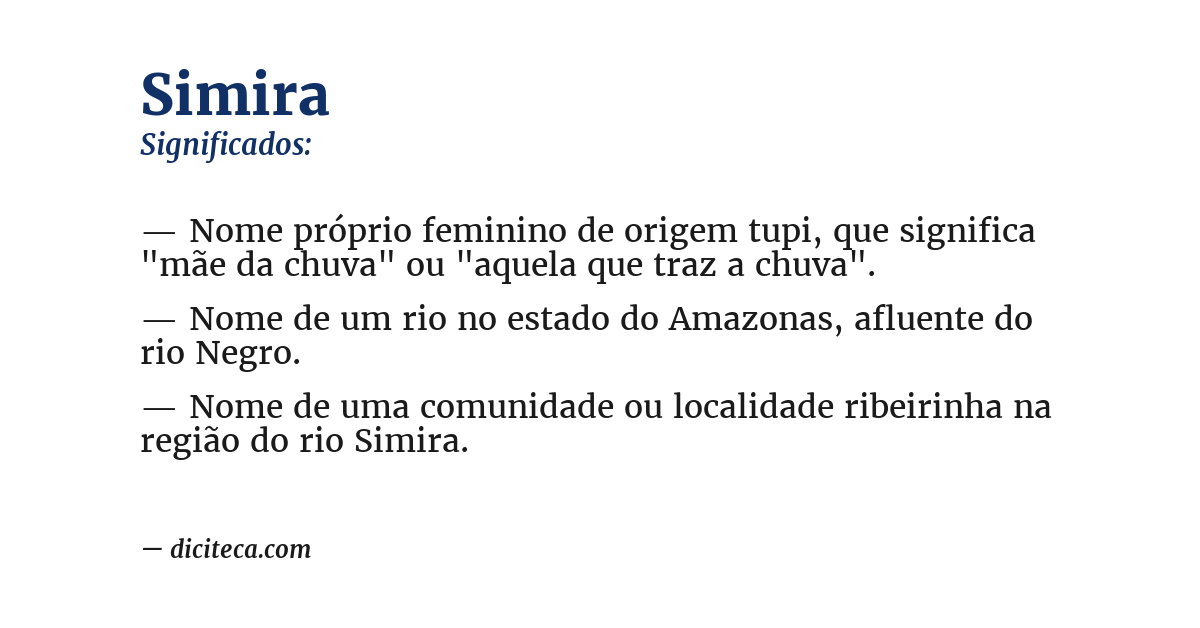 Significado de simira
