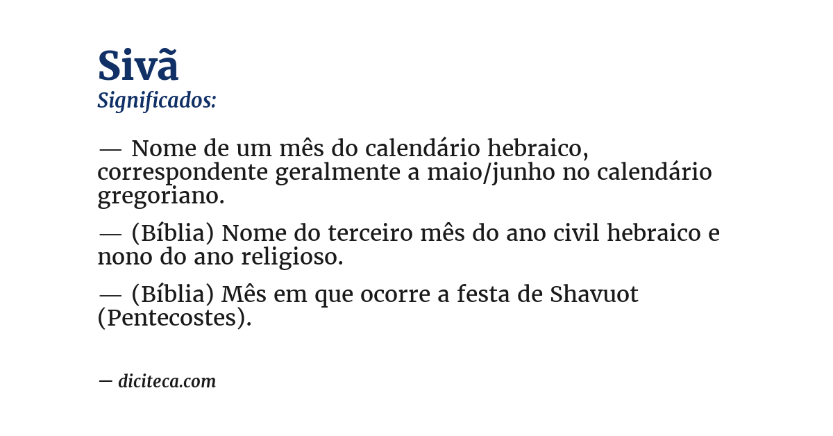 Significado de sivã