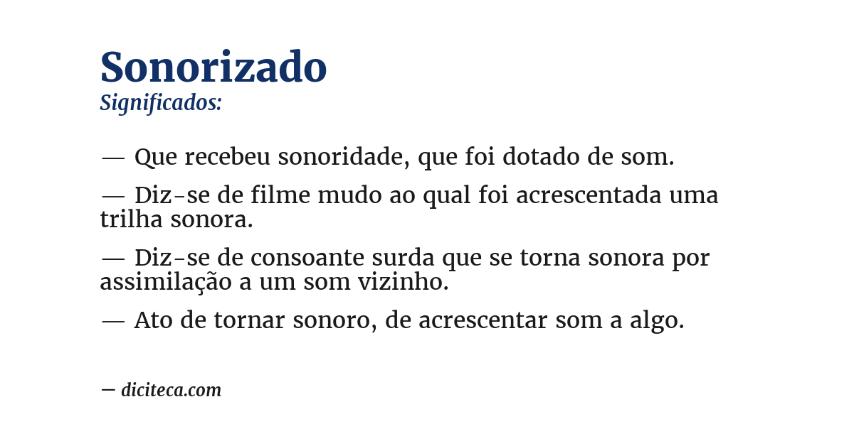 Significado de sonorizado