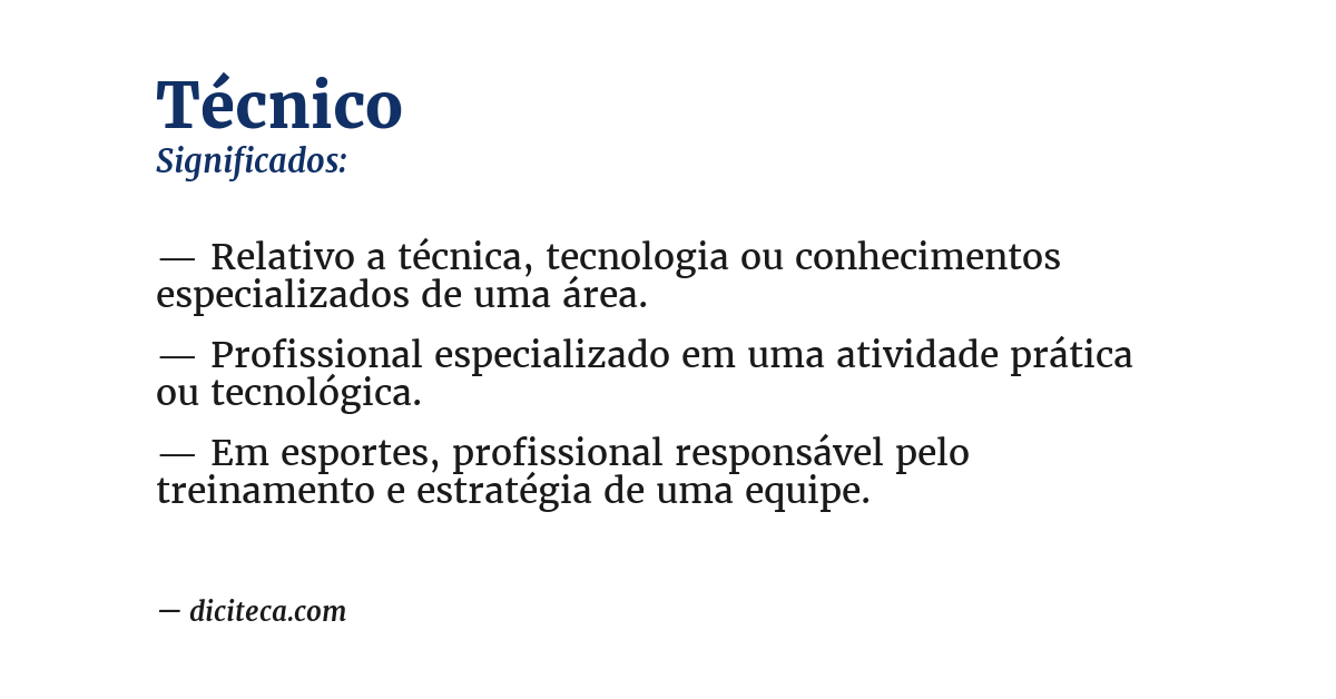 Significado de técnico