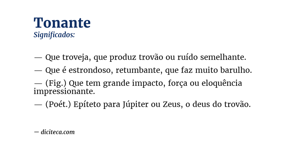 Significado de tonante