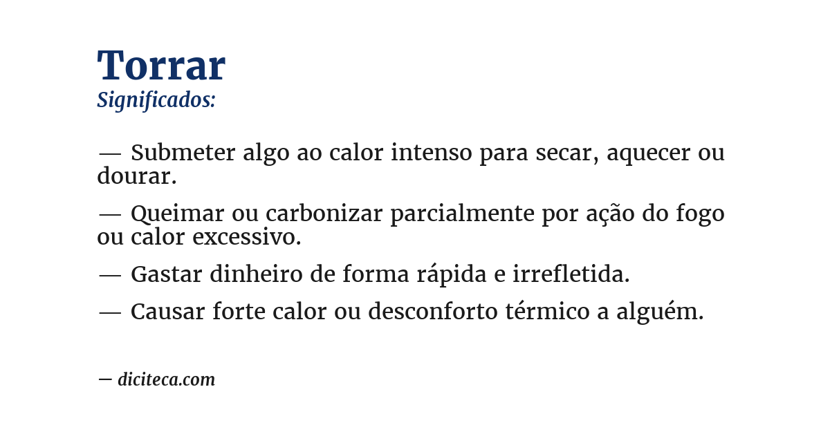 Significado de torrar