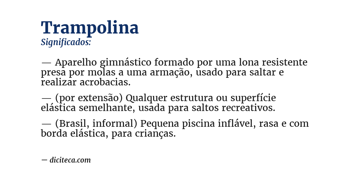 Significado de trampolina