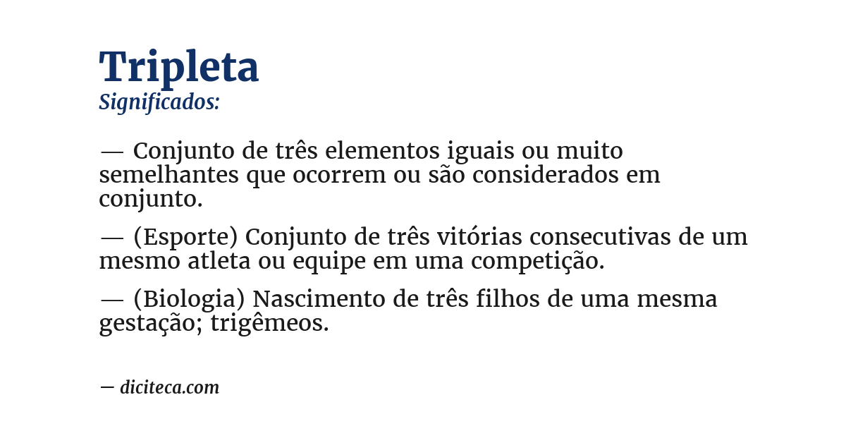 Significado de tripleta
