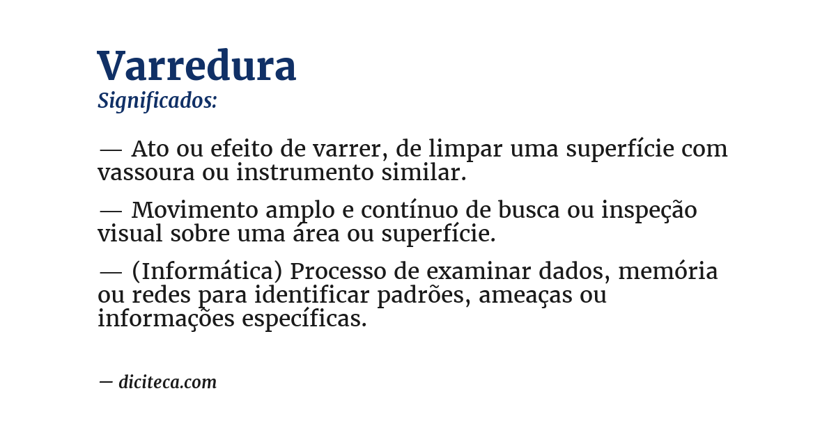 Significado de varredura