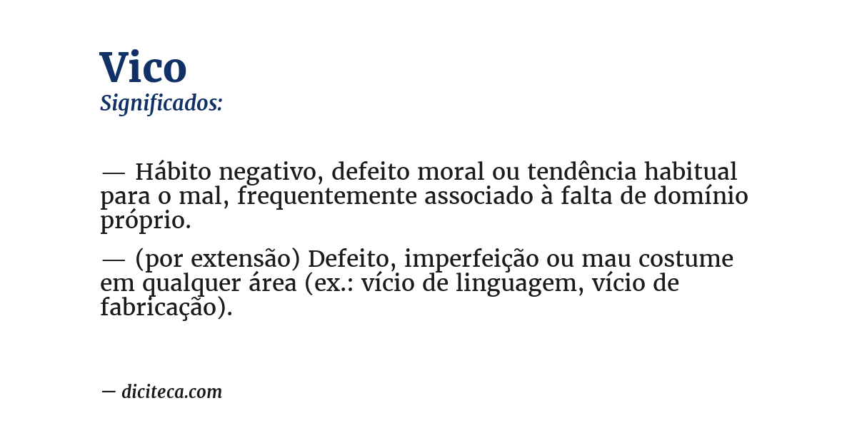 Significado de vico