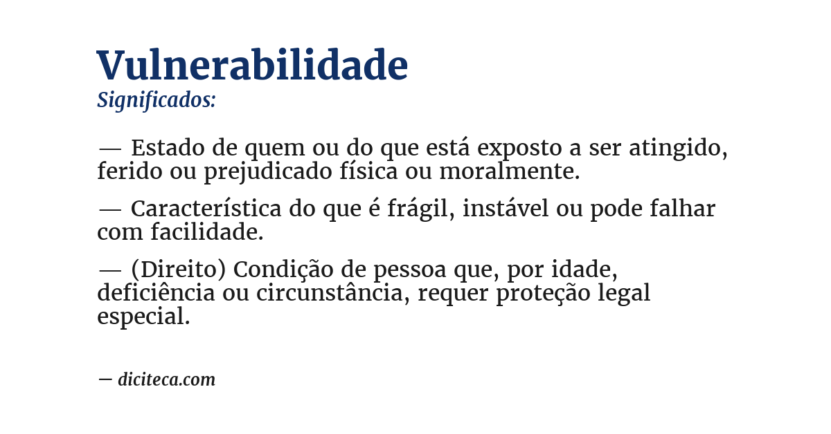 Significado de vulnerabilidade
