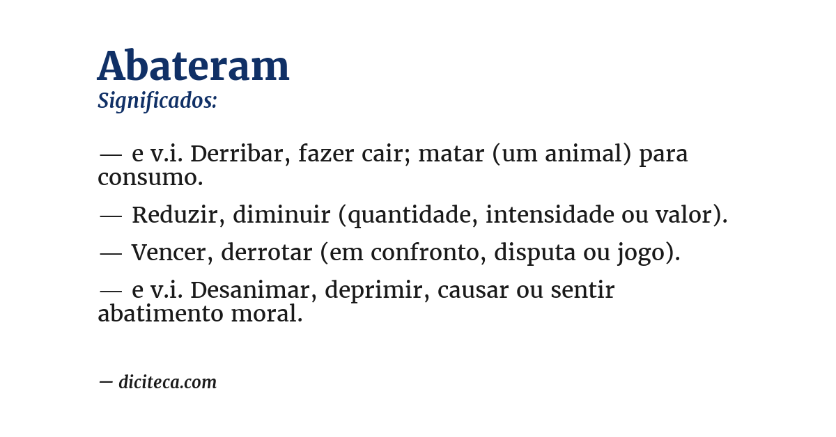 Significado de abateram