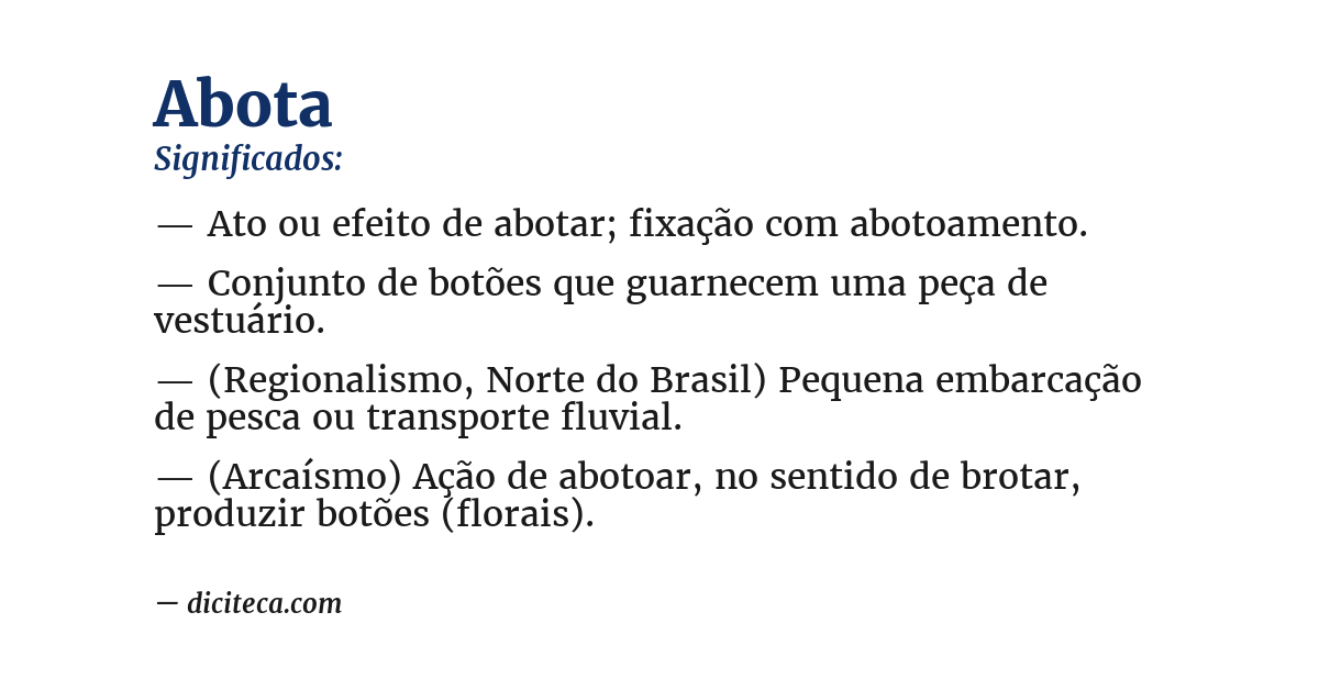 Significado de abota