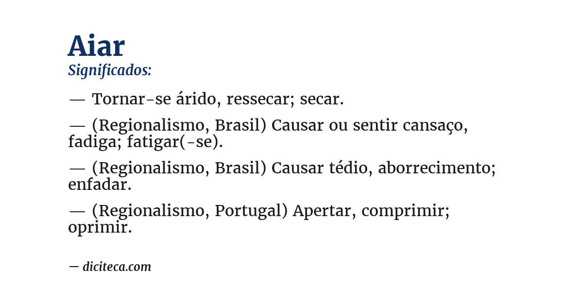 Significado de aiar