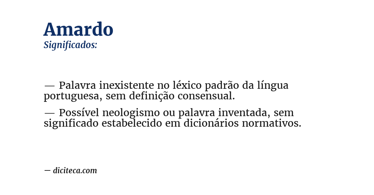 Significado de amardo