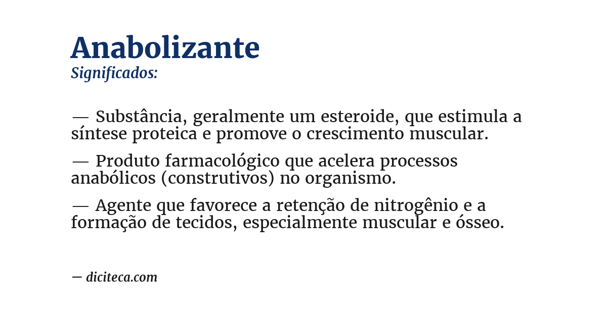 Significado de anabolizante