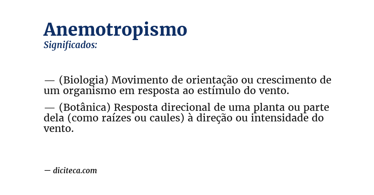 Significado de anemotropismo