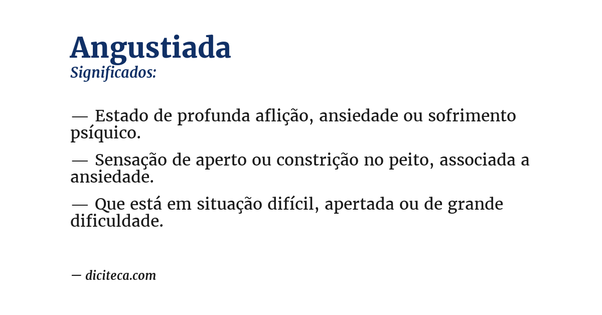 Significado de angustiada