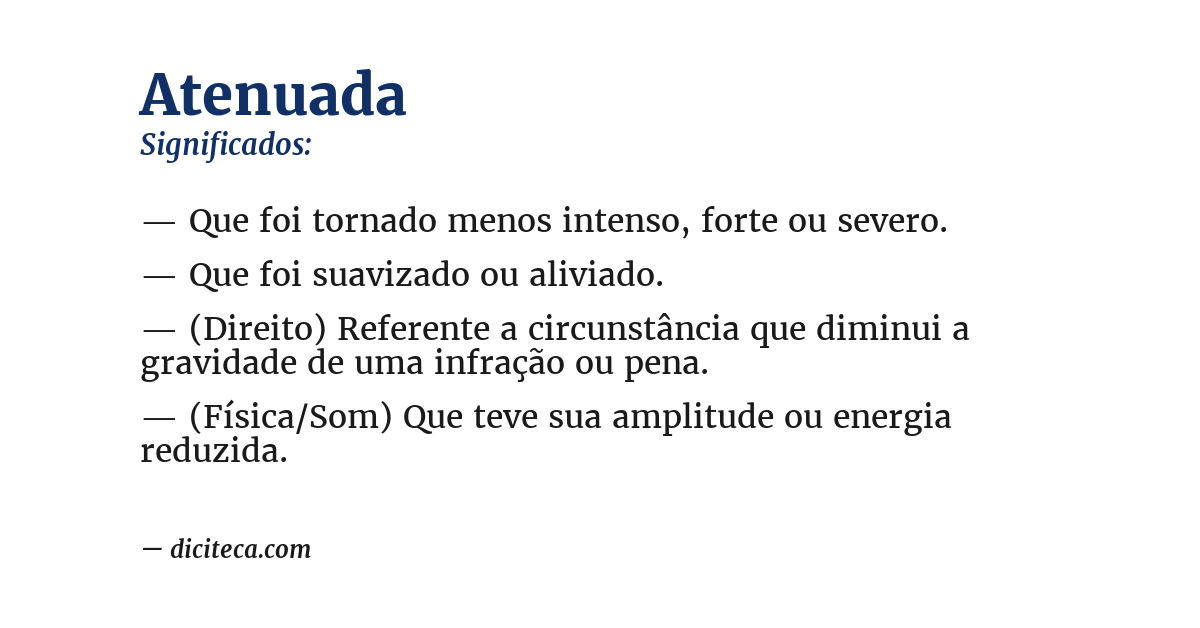 Significado de atenuada