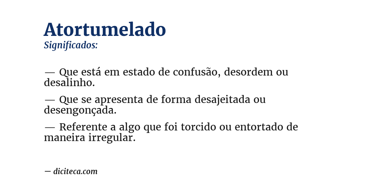 Significado de atortumelado