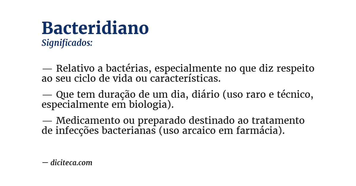 Significado de bacteridiano