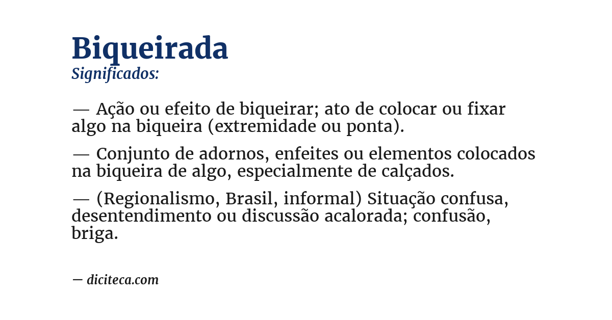 Significado de biqueirada
