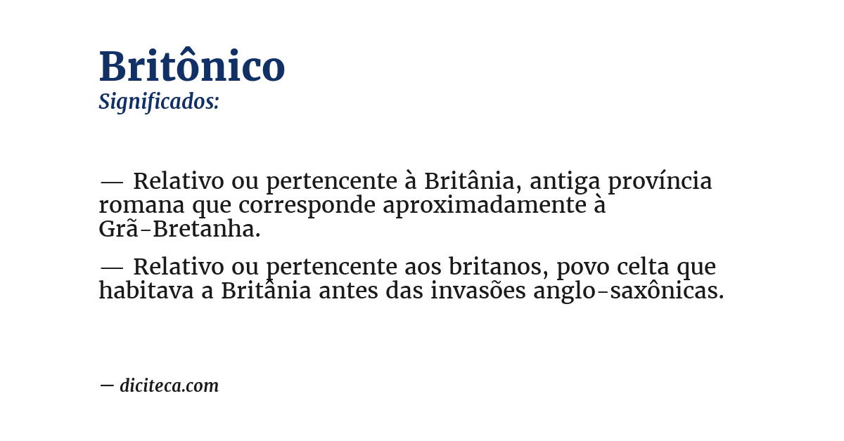 Significado de britônico