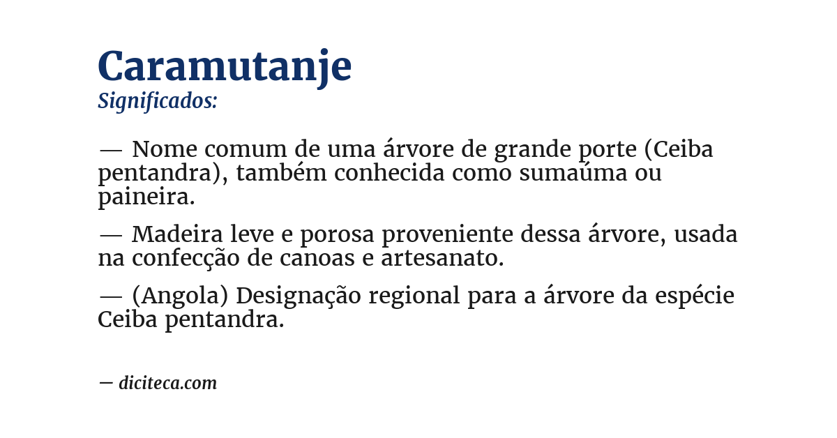 Significado de caramutanje