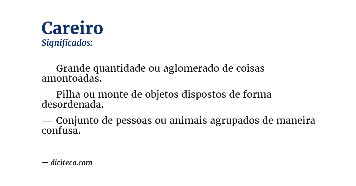 Significado de careiro