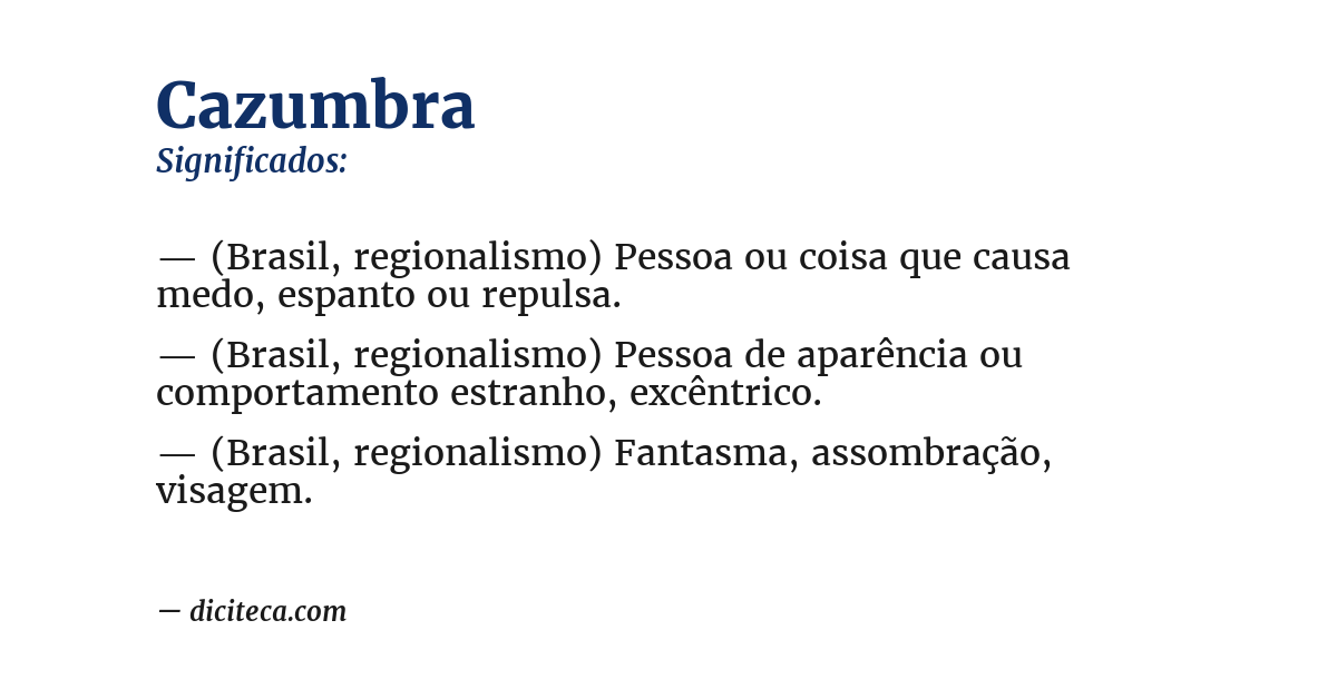 Significado de cazumbra