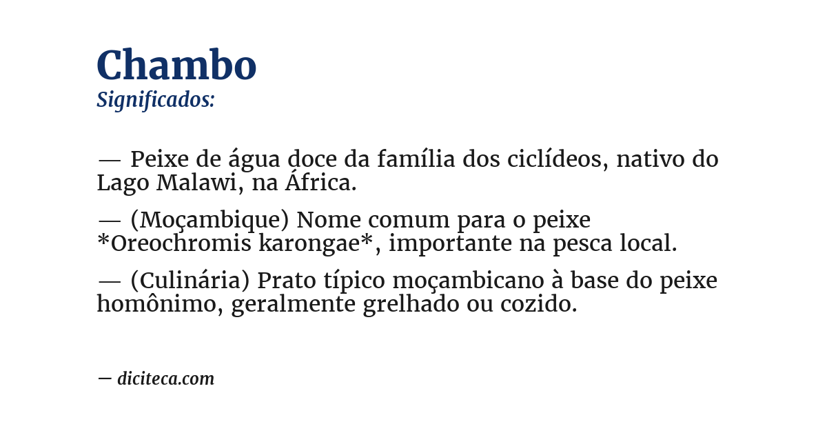Significado de chambo
