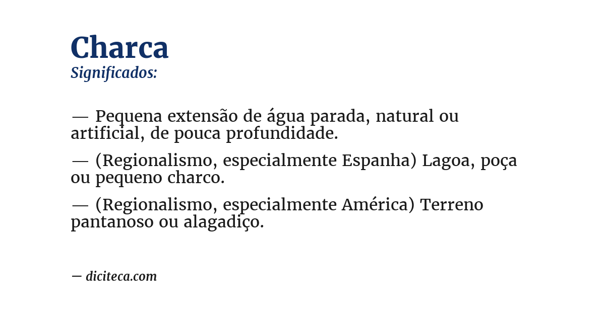 Significado de charca