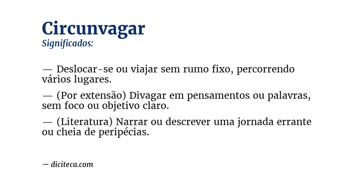 Significado de circunvagar