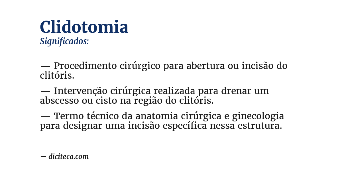 Significado de clidotomia