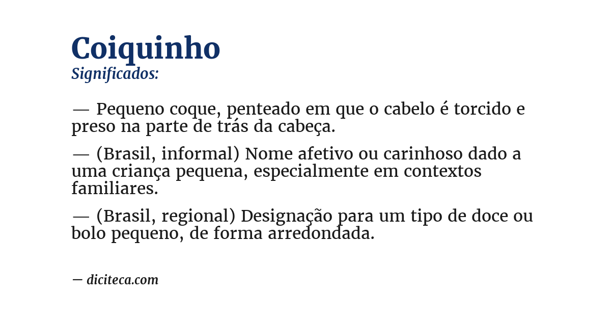 Significado de coiquinho