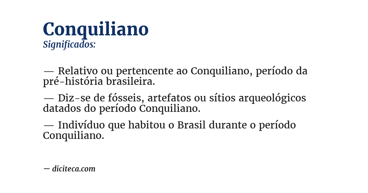 Significado de conquiliano