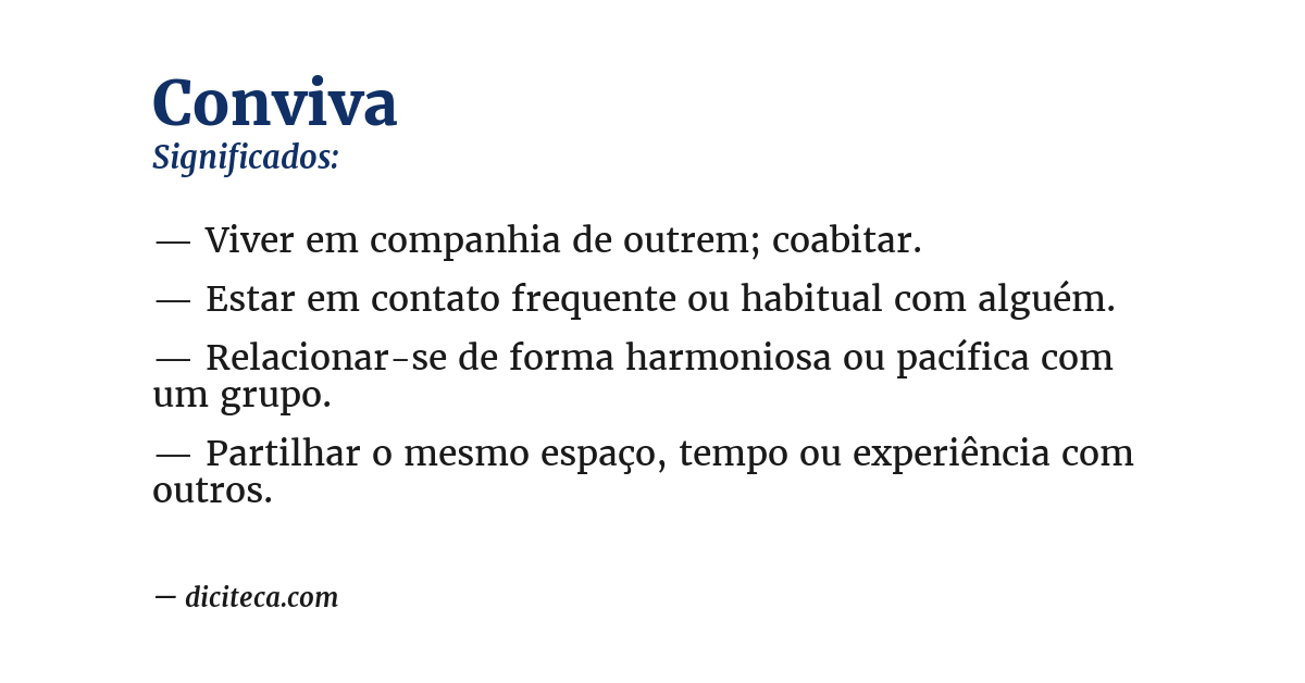 Significado de conviva