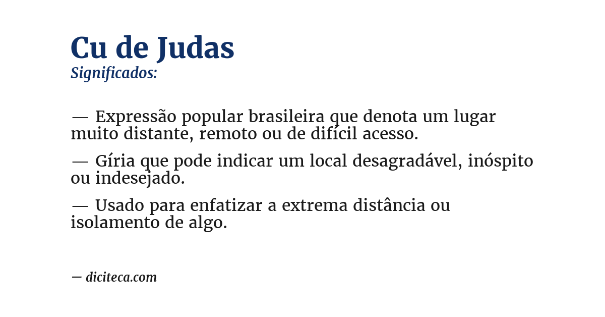 Significado de cu de judas