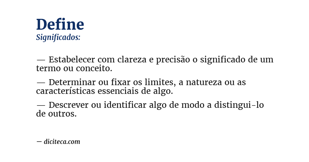 Significado de define