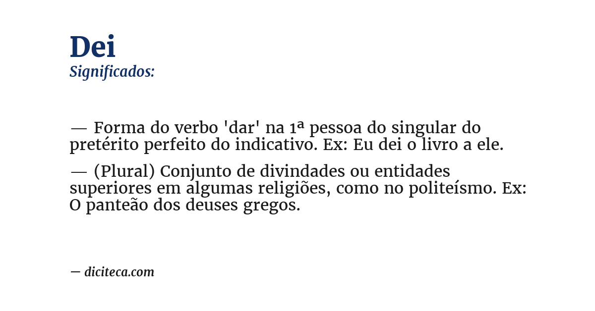 Significado de dei