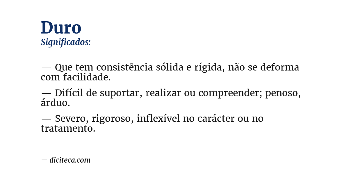 Significado de duro