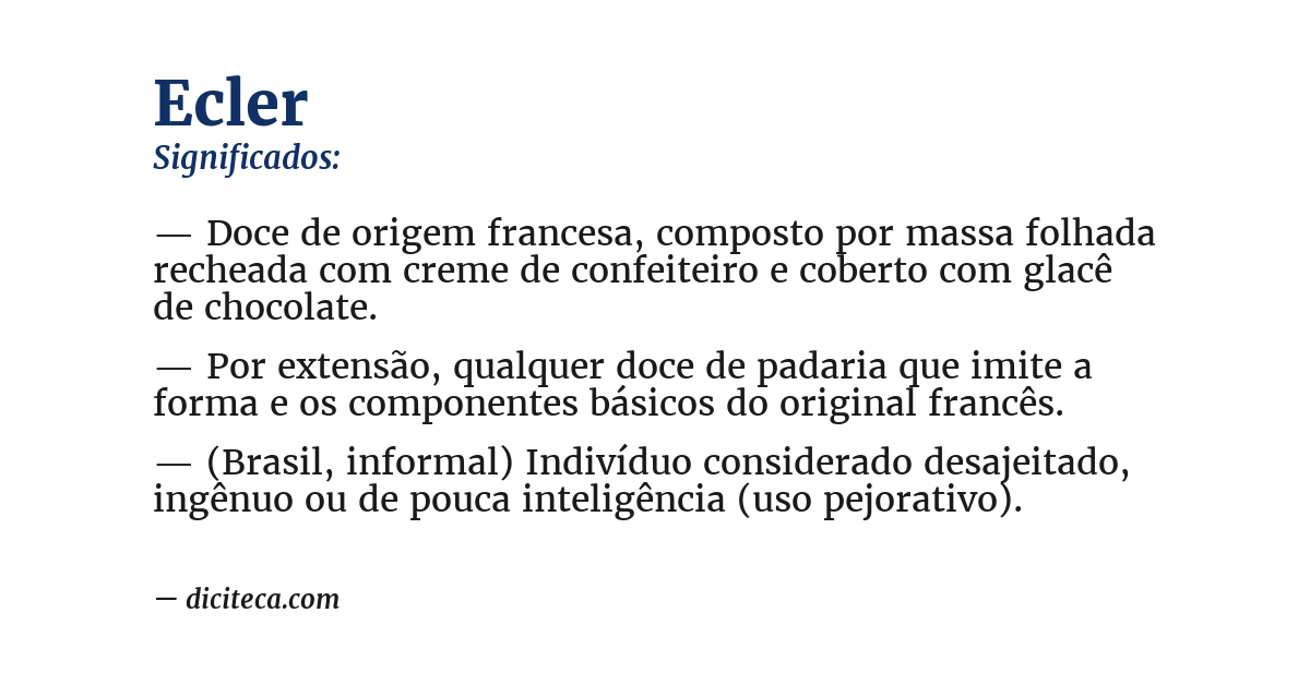 Significado de ecler