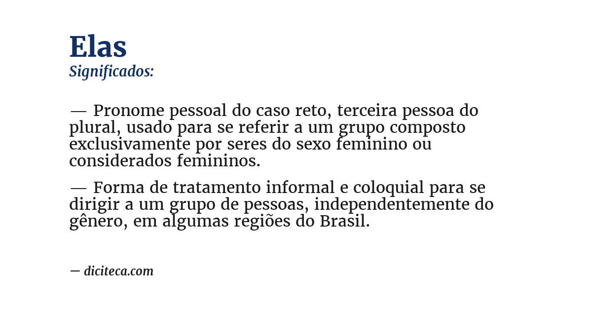 Significado de elas
