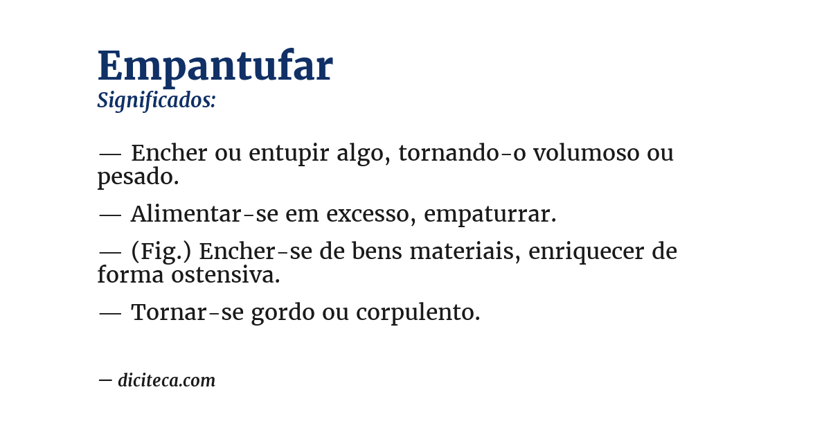 Significado de empantufar