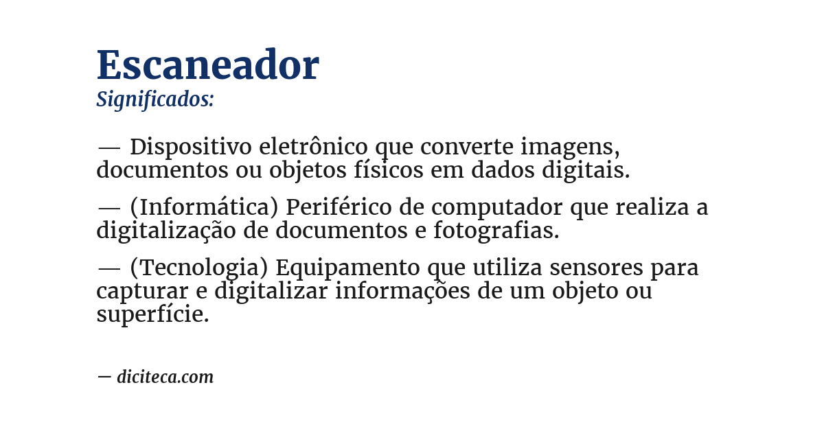 Significado de escaneador